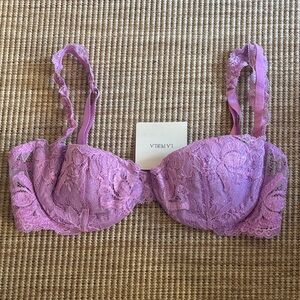 NWT La Perla Lavender Lace Bra 36B